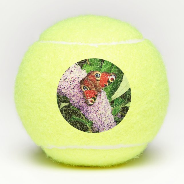 Roter Schmetterling Tennisbälle (Vorderseite)