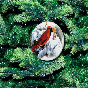 Roter Schnee Keramikornament