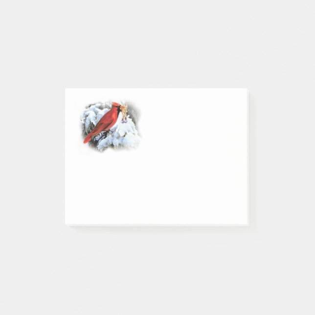 Roter Schnee Post-it Klebezettel (Vorderseite)