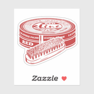 Roter Schuhpolster Aufkleber