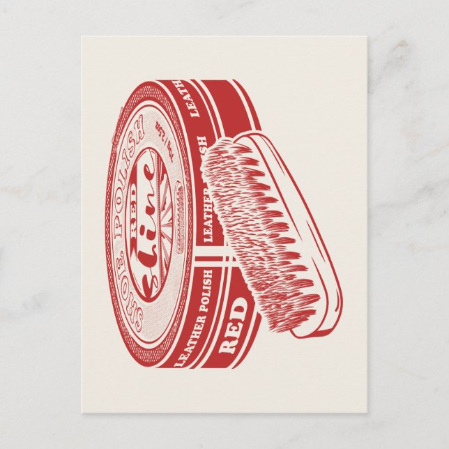 Roter Schuhpolster Postkarte (Vorderseite)