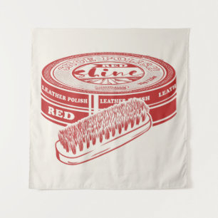 Roter Schuhpolster Wandteppich