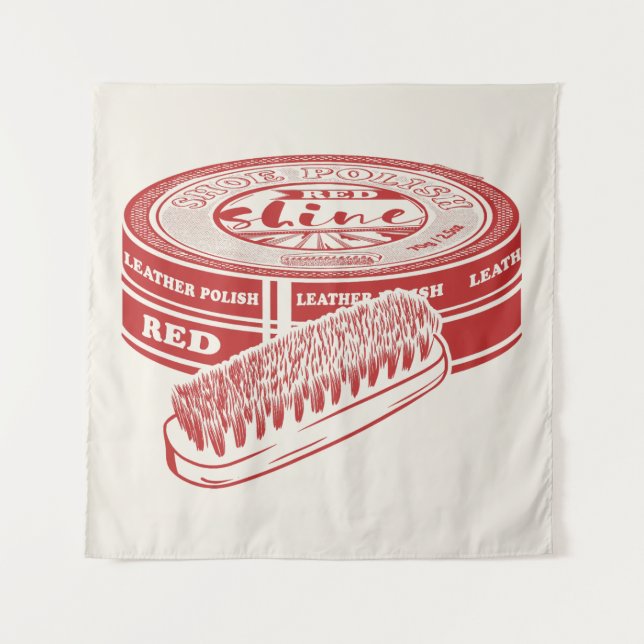 Roter Schuhpolster Wandteppich (Vorderseite)