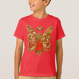 Roter Schutzengel Individuelle Weihnachts Kunst-Sh T-Shirt