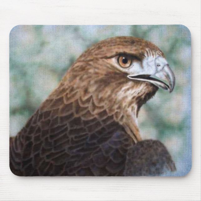 Roter Schwanz-Hawk-Airbrush Mousepad (Vorne)