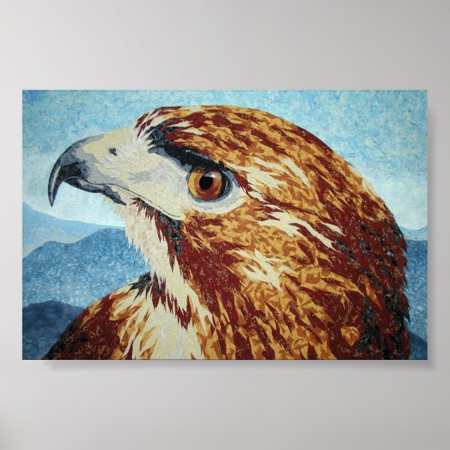 Roter Schwanz Hawk-textil Poster (Vorne)