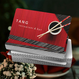 Roter schwarzer chinesischer asiatischer visitenkarte