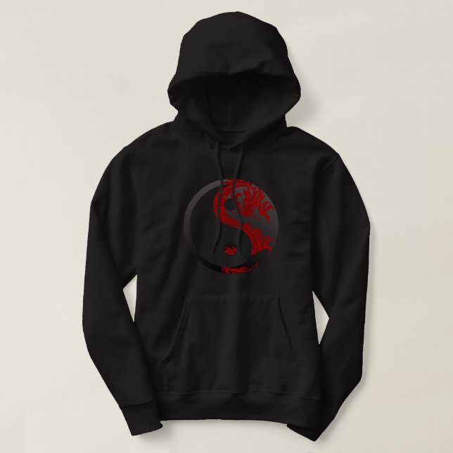 Roter & Schwarzer Krieger Hoodie (Design vorne)