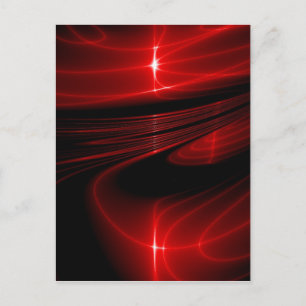 Roter Schwarzer Swirl Postkarte