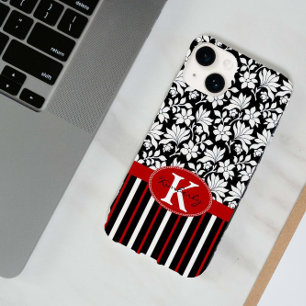 Roter, schwarzer weißer Name und Anfangsname Case-Mate iPhone 14 Hülle