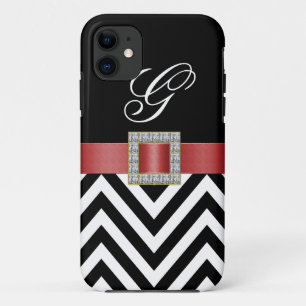 ROTER SCHWARZER ZICKZACK MONOGRAMM iPhone 5 Kasten Case-Mate iPhone Hülle
