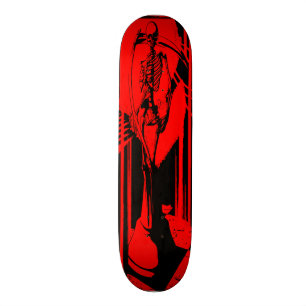 Roter Sensenmann Karo Skateboard
