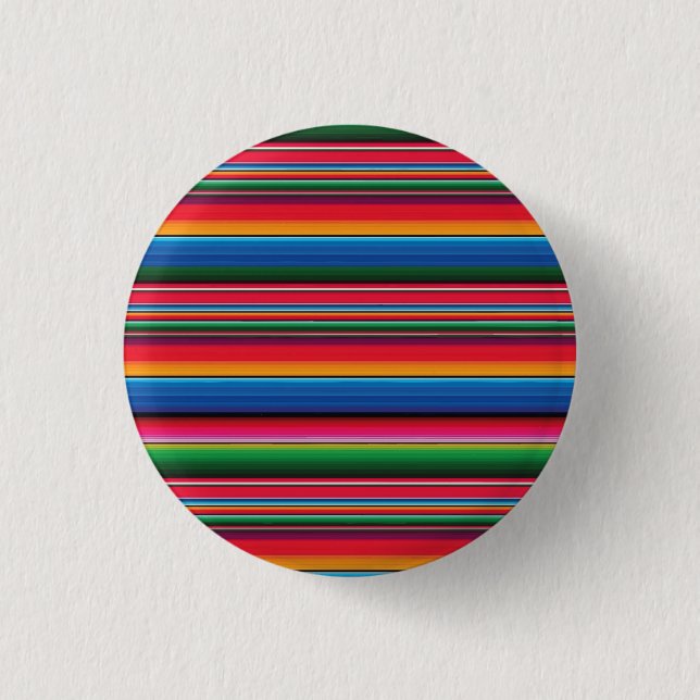 Roter Serape Saltillo traditionelle mexicanische D Button (Vorderseite)