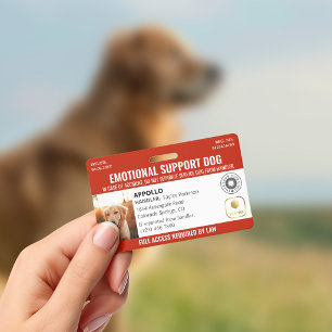 Roter Servicehund 2 Logo & Foto-ID Ausweis