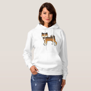 Roter Sesam-Shiba-Inu-Süßer-Cartoon-Hund Hoodie