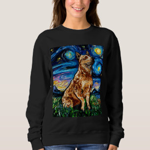 Roter Sibirischer Huskysticker Sweatshirt