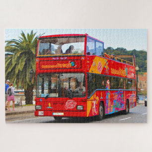 Roter Sightseeing-Bus, Porto, Portugal Puzzle