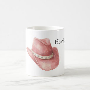Roter Silberstern Cowgirl-Cowboyhut Kaffeetasse