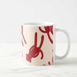 Roter Silhouette-Socken-Affe-Druck Kaffeetasse