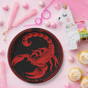 Roter Skorpion Astrologie Zodiac Sign Skorpio Part Pappteller