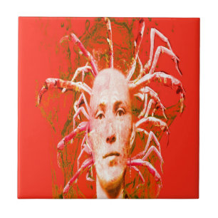 Roter Skorpion Fliese