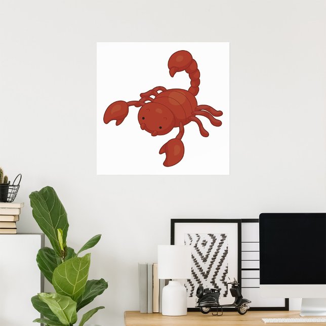 Roter Skorpion Illustration Poster (Von Creator hochgeladen)
