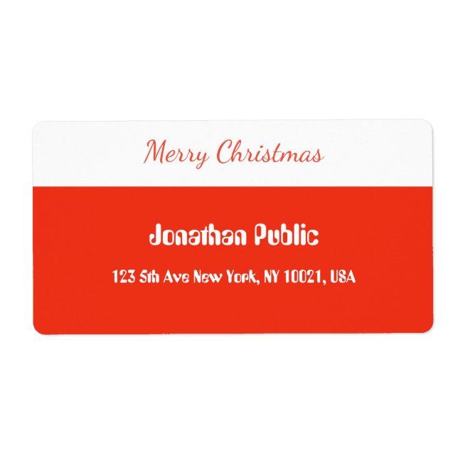 Roter Skriptvorlage Frohe Weihnachten Versand (Vorne)