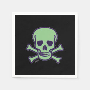 Roter Skull Black Cocktail Papier Servietten
