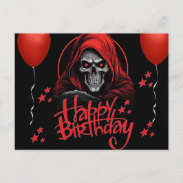 Roter Skull Postkarte