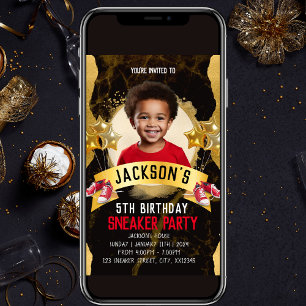 Roter Sneaker Geburtstagsparty Einladung