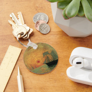 Roter Sonne von Maxime Maufra, Vintage Impressioni Schlüsselanhänger