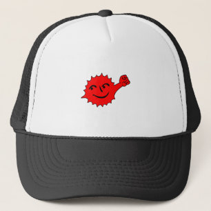 Roter Sonnen-Cheer-Maskottchen Truckerkappe