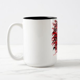Roter Sonnensamurai-Krieger – Japanische Kirschblü Zweifarbige Tasse