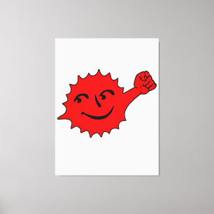 Roter Sonnensportmaskottchen Leinwanddruck