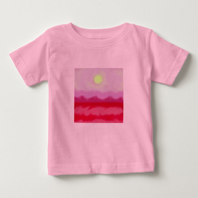 Roter Sonnenuntergang Baby T-shirt (Vorderseite)