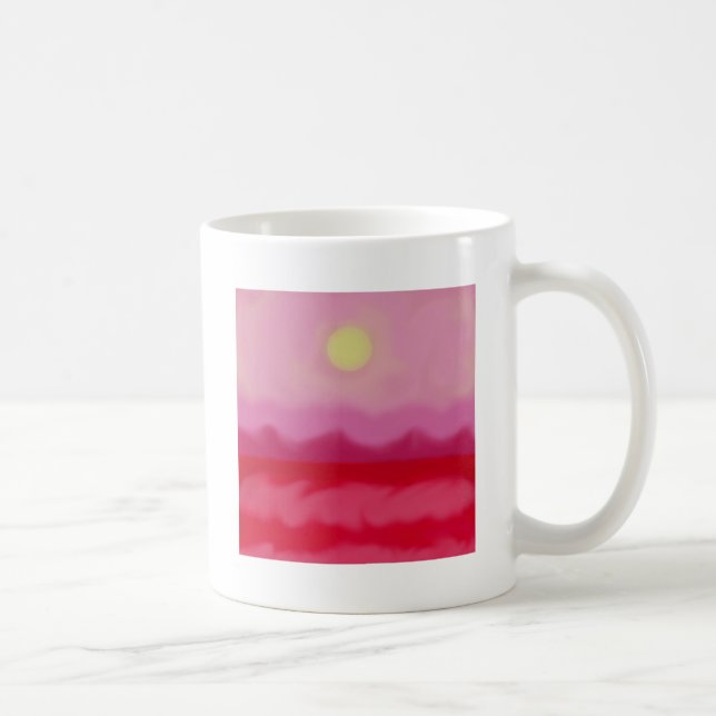 Roter Sonnenuntergang Kaffeetasse (Rechts)