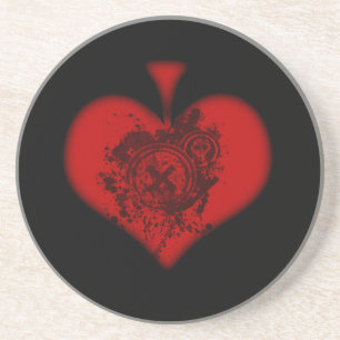 Roter Spaten-Untersetzer Sandstein Untersetzer