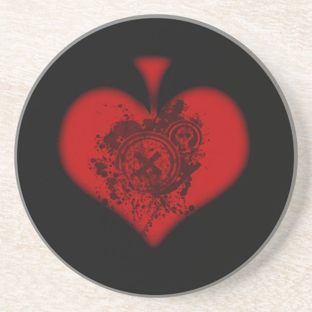 Roter Spaten-Untersetzer Sandstein Untersetzer (Vorne)