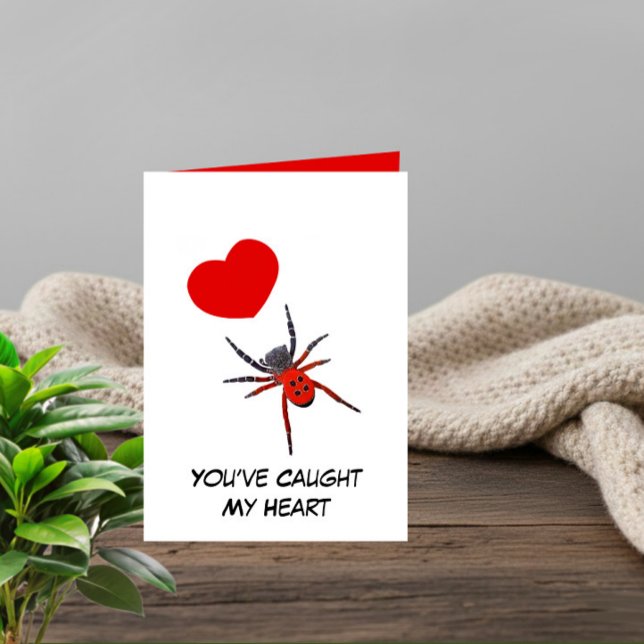 Roter Spinne Valentinstag Feiertagskarte (Von Creator hochgeladen)