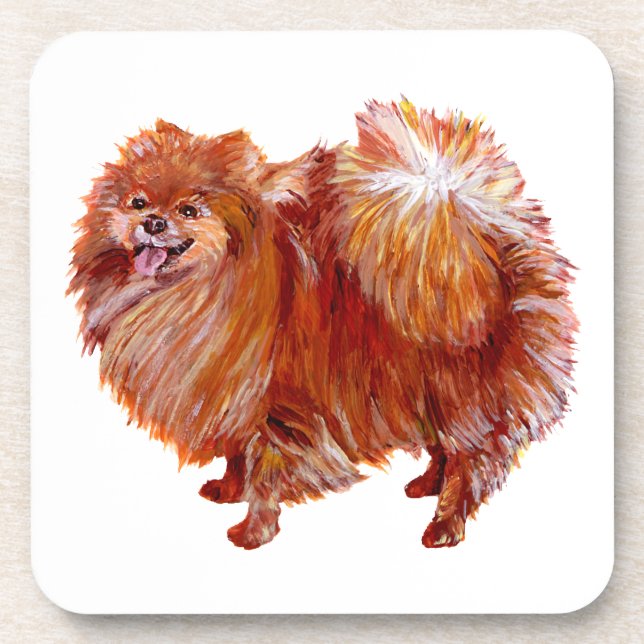 Roter Spitz Getränkeuntersetzer (Vorderseite)