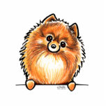 Roter Spitz hängt auf Fotoskulptur Magnet<br><div class="desc">Niedliches Design mit handgezeichneter Kunst eines rot/orange Spitzes. Ein einzigartiges Geschenk für Mütter,  Väter und Kinder.</div>