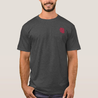 Roter Spitzen-Gänseblümchen-Emblem | Blossom Basic T-Shirt