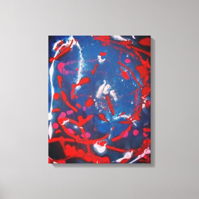 Roter Splash Leinwanddruck (Vorderseite)