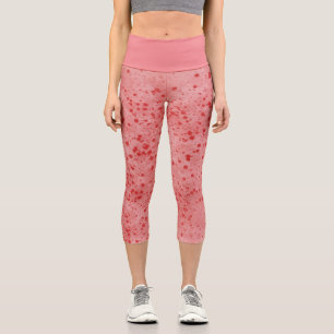 Roter Spritzer Capris Leggings