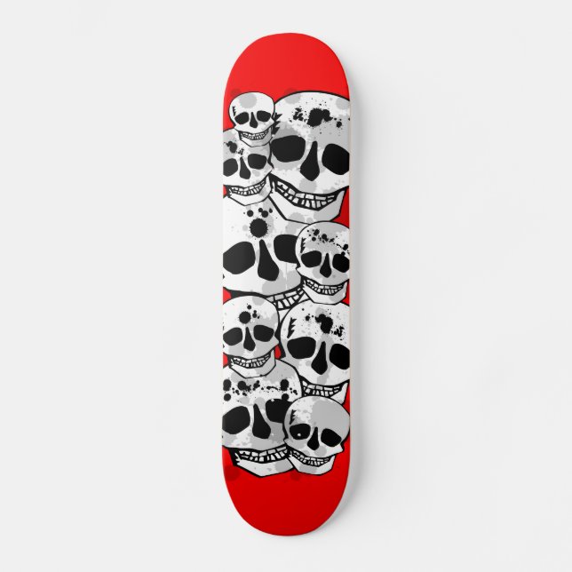 Roter Spritzer Skulpturen Schwarze Skateboarddecke Skateboard (Vorderseite)