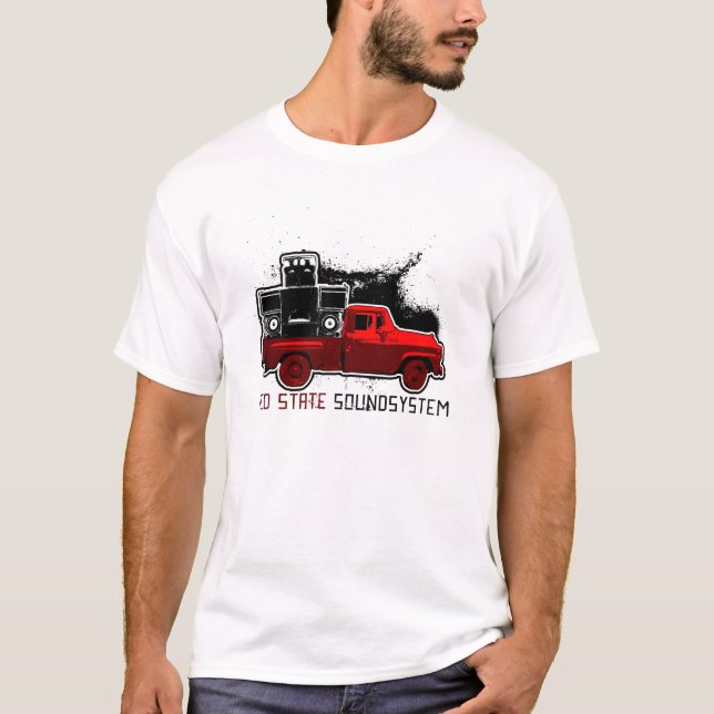 Roter Staat Soundsystem - roter LKW T-Shirt (Vorderseite)