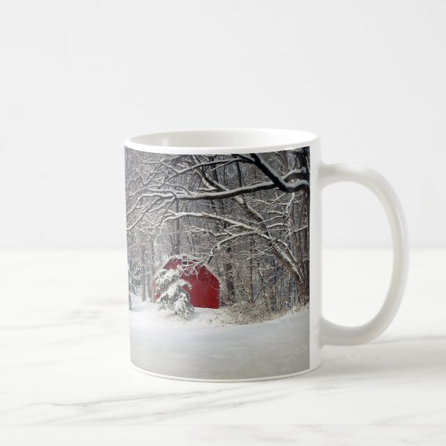 Roter Stall im Schnee 2011 Tasse (Rechts)