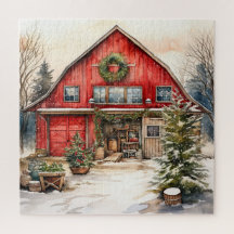 Roter Stall im Winter
