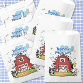 Roter Stall und Niedliche Landtiere Geburtstagspar Geschenktütchen