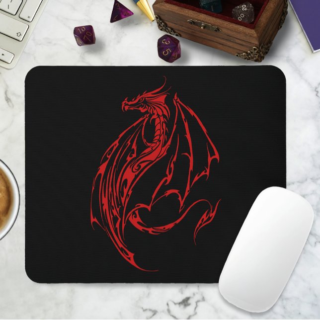 Roter Stammesdrache Mousepad (Von Creator hochgeladen)